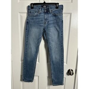 Hollister Women's Blue Denim Jeans Skinny Epic Flex 28 x 28 Stretch Mid Rise